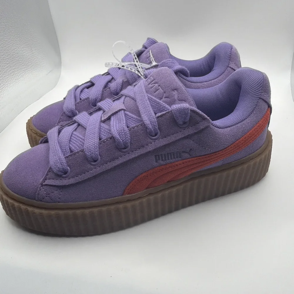 Puma Fenty By Rihanna Creeper Purple, Suede Red Gum‎ Sole Woman's 7